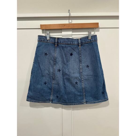 Sundry Denim Stars Skirt Size 28 - Picture 2 of 6
